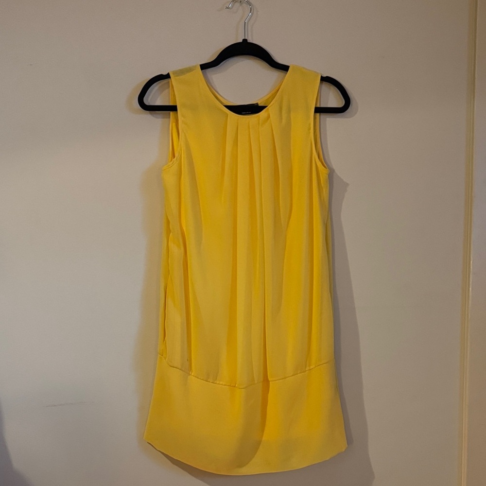Sunny Yellow Sleeveless Mini Dress
